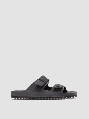 Earth Shoes Sandals AGOR 010 - Navy Suede Slide Sandals