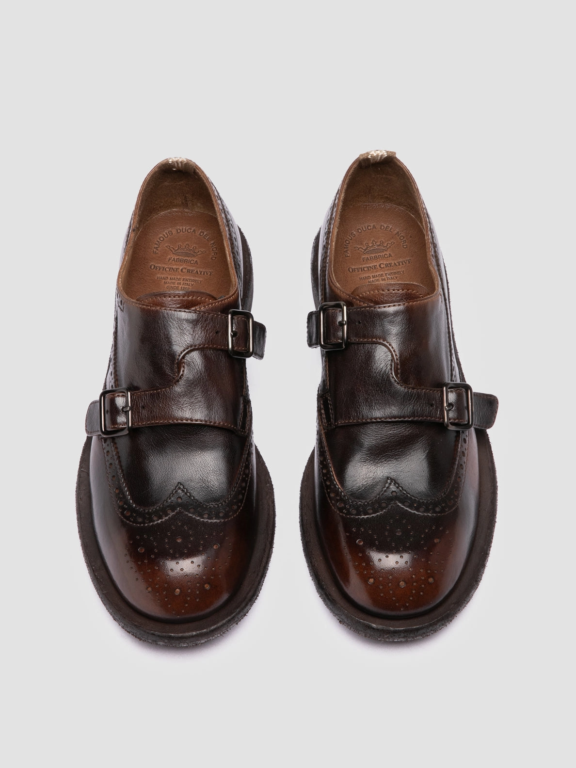 The Oxfords Band RUGGED 112 - Dark Brown Leather Monk Shoes