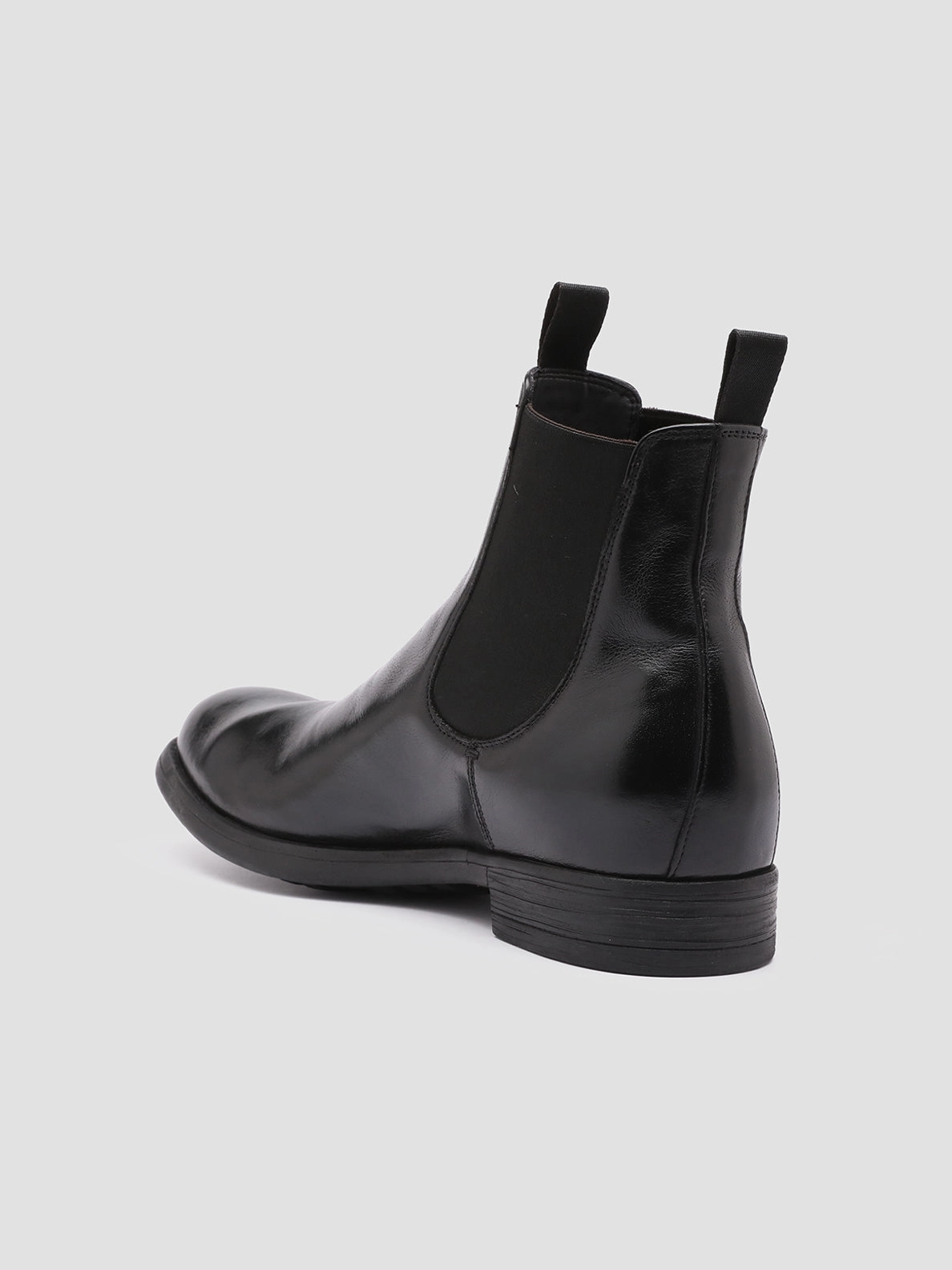 CHRONICLE 002 - Black Leather Chelsea Boots Trail Ride Boots
