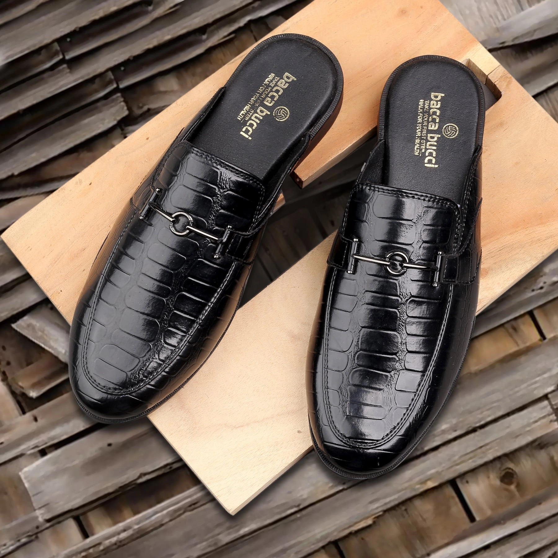 Bacca Bucci Men's NOVA Mules Clogs Open back Loafers with Comfortable Memory Insoles Rag & Bone Loafers