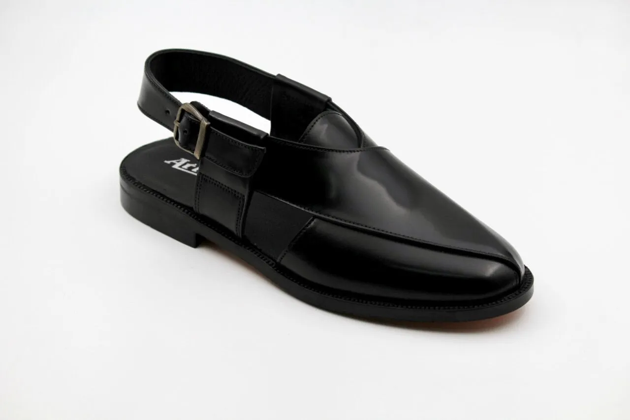 Otto Leather Sole Peshawari Sandals Sparkling Flat Sandals