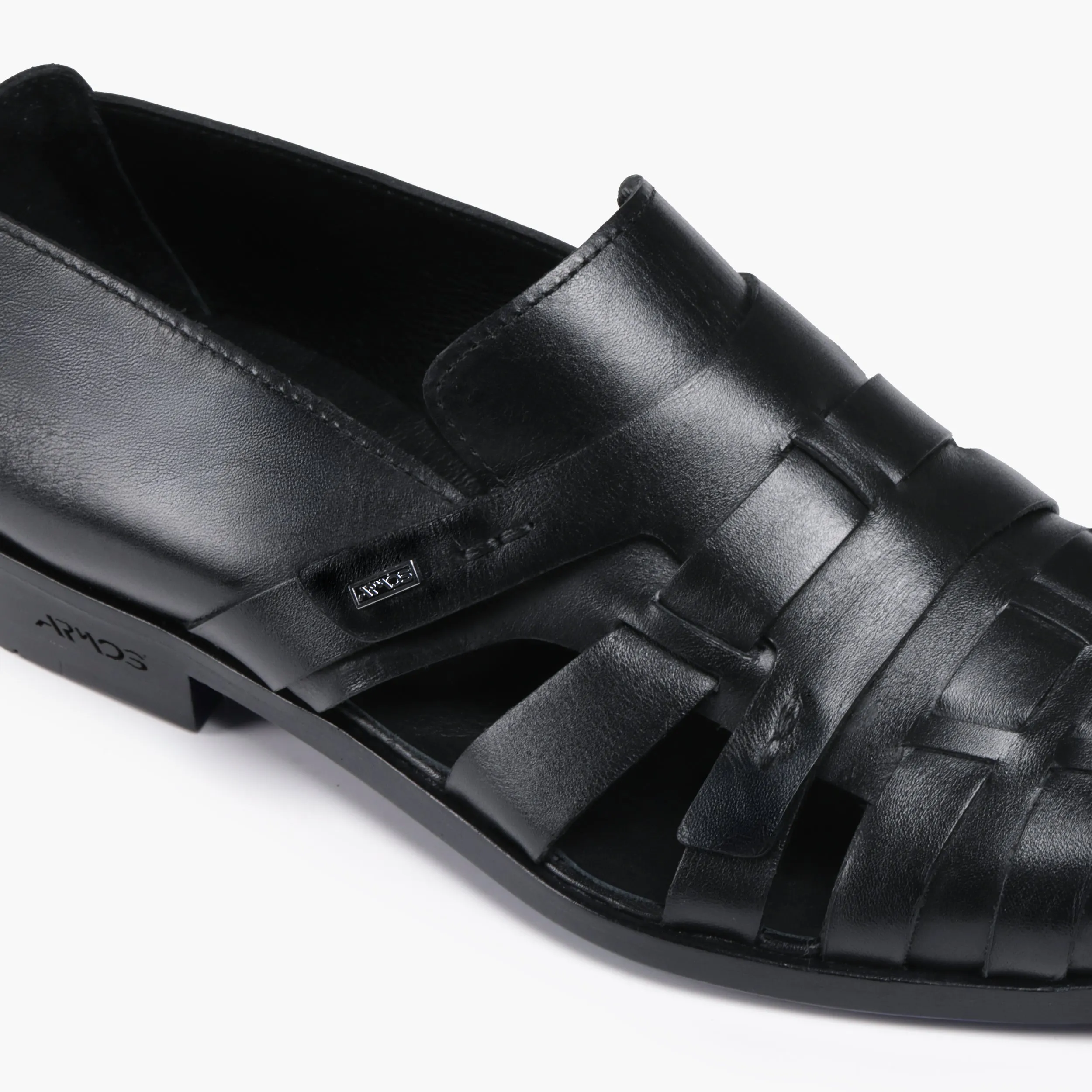 Men's Black Side Strap Fisherman Sandal Tarahumara Sandals