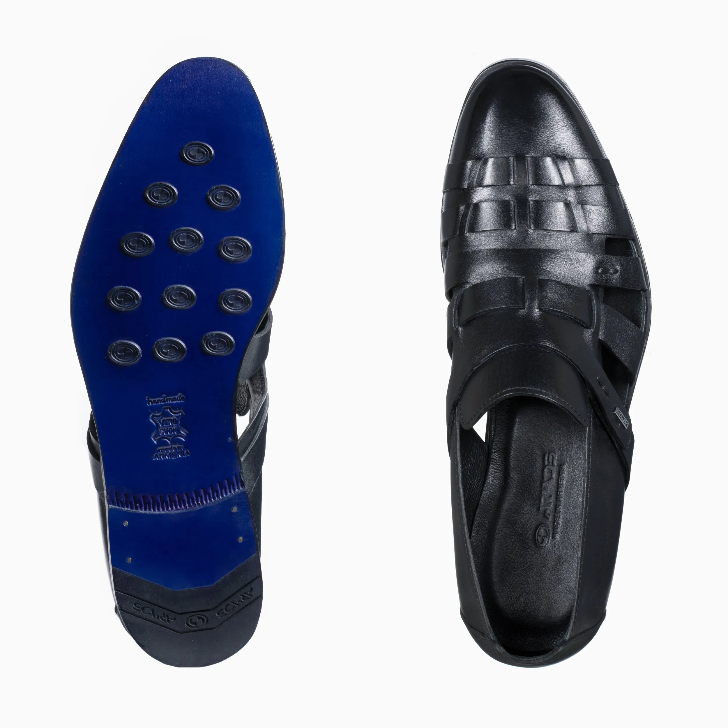 Men's Black Side Strap Fisherman Sandal Sandals Hotel Cancun