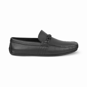 Loafers Bamboo Tresmode Monoc Black Men's Leather Driving Loafers