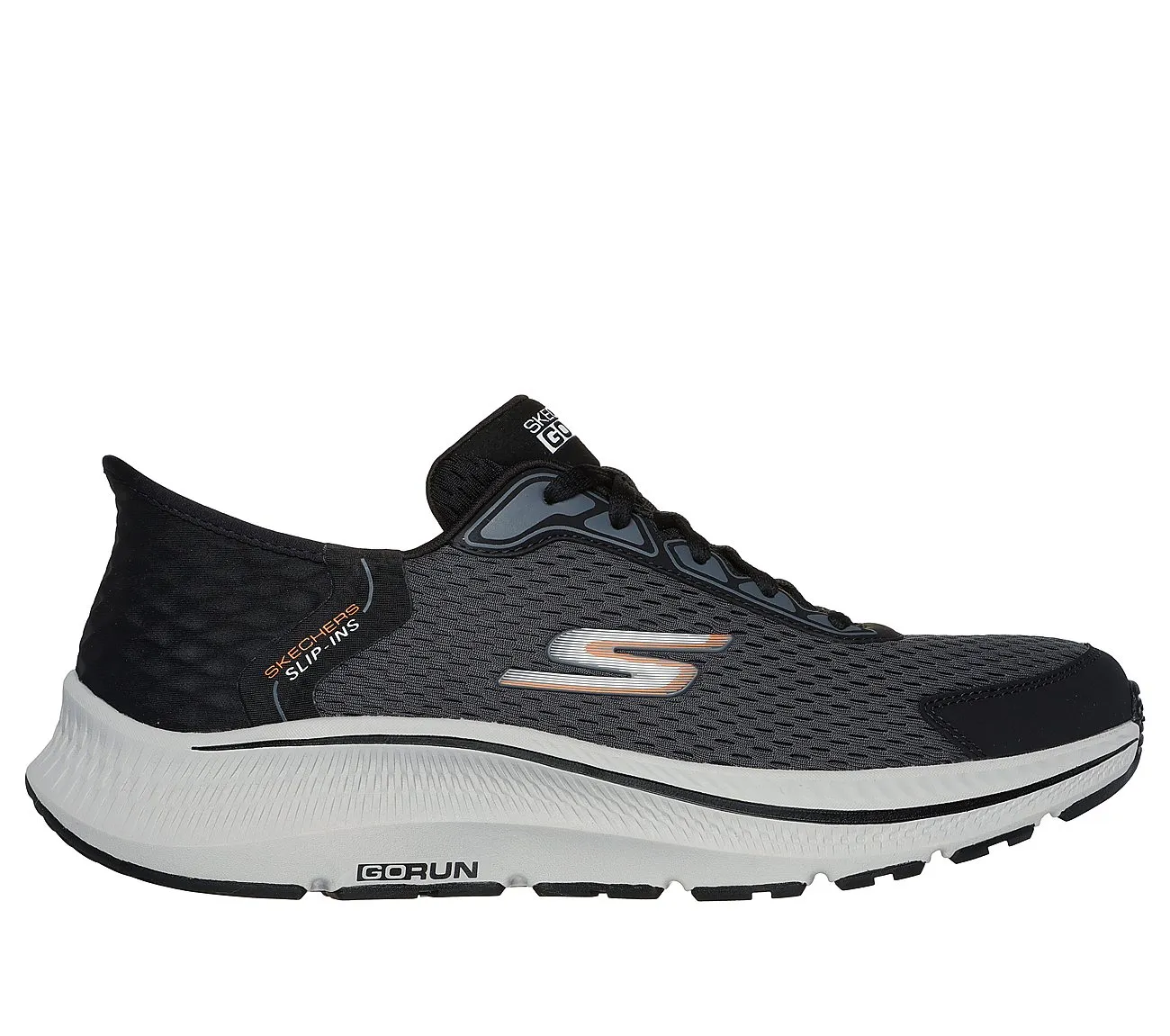 SLIP-INS: GO RUN CONSISTENT - EMPOWERED - BLACK CHARCOAL Walking With Running Shoes