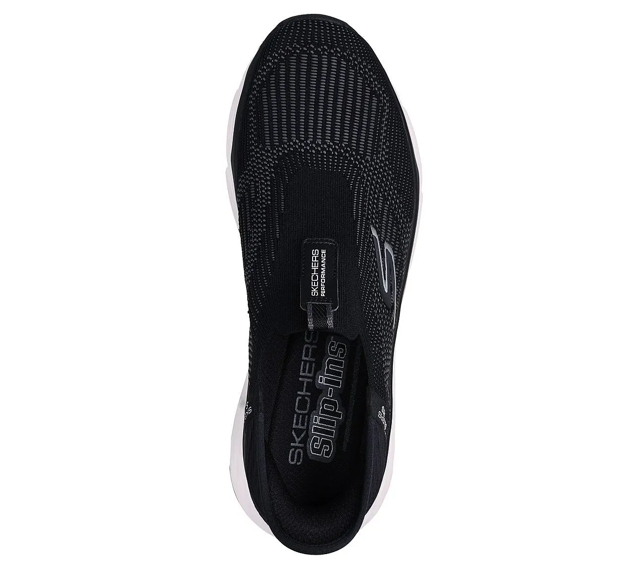 SLIP-INS: MAX CUSHIONING - ADVANTAGEOUS - BLACK/WHITE Best Running Shoes For Hallux Rigidus