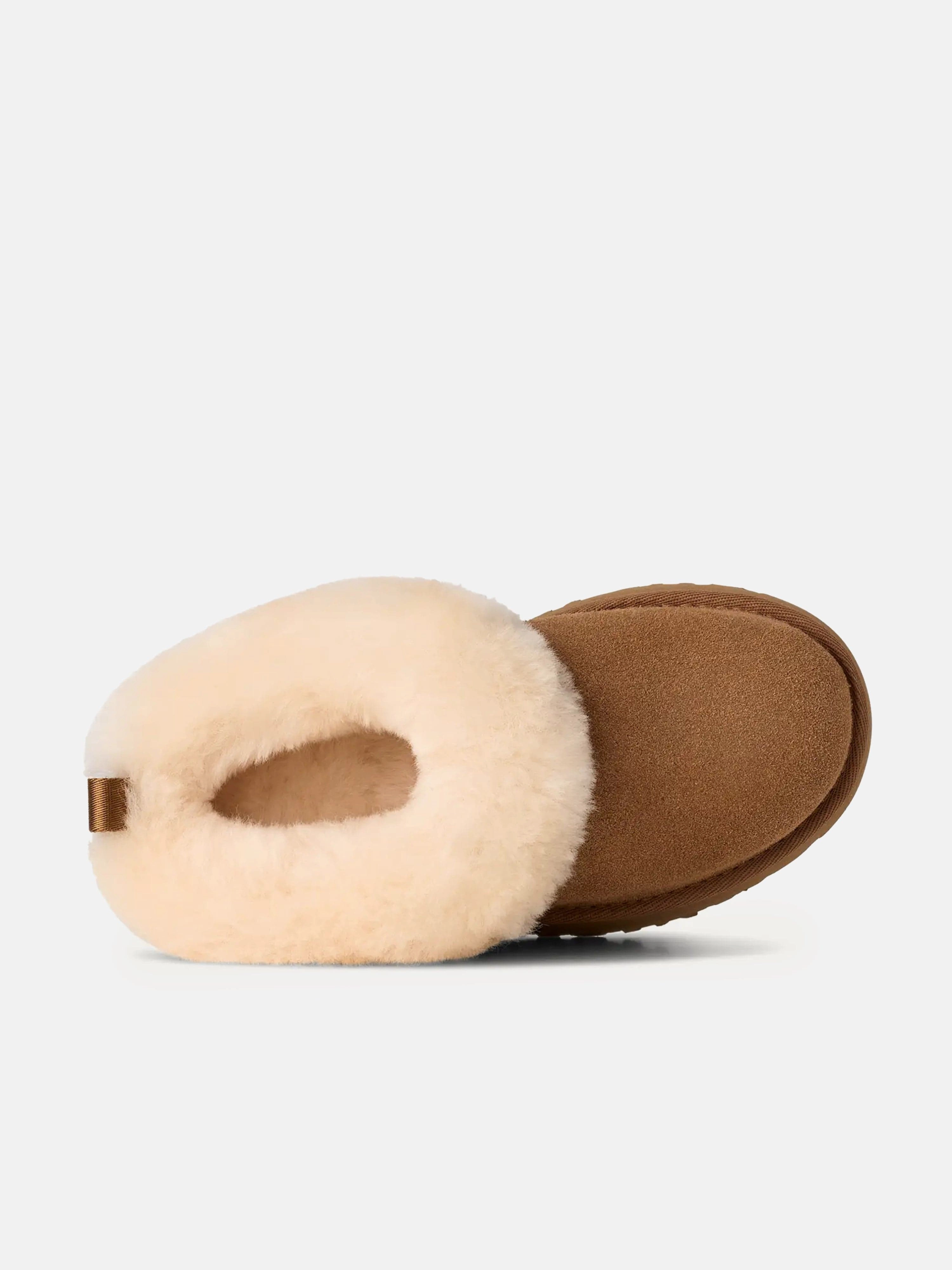 UGG Girls Tazzelle Slippers in Brown Silver Slippers Program