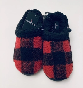 Corduroy House Slippers Slippers By Cuddl Duds In Red