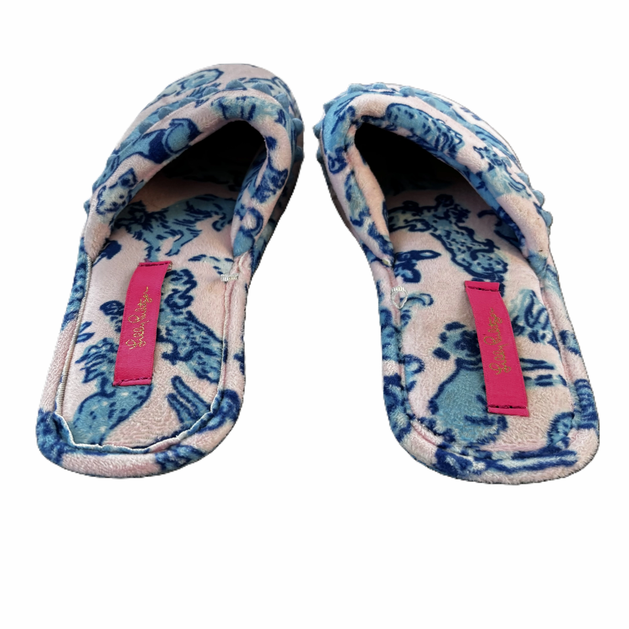 Elmo Slippers Slippers Designer By Lilly Pulitzer In Blue & Pink