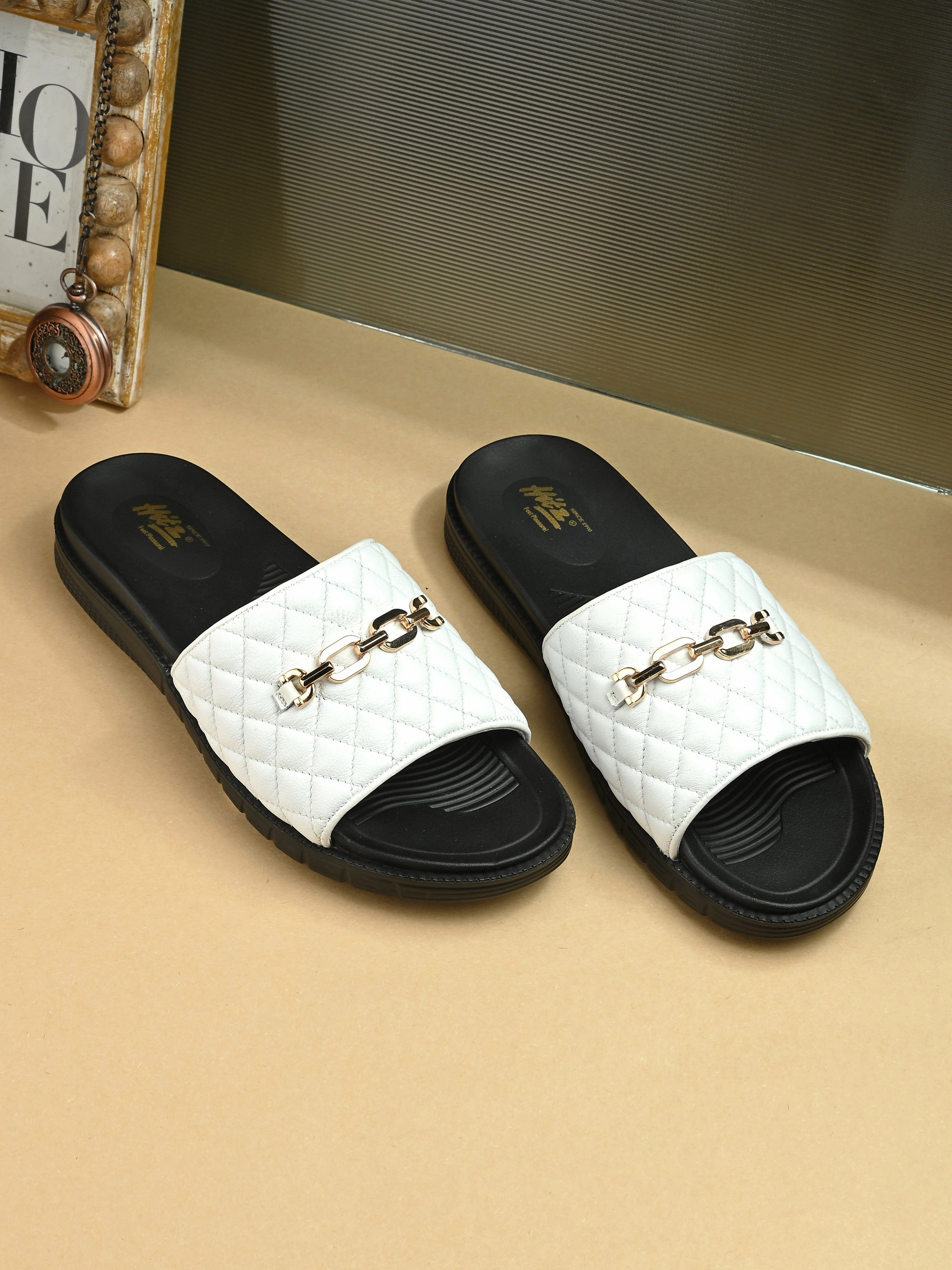 Alvaro Premium Leather Slippers Orthaheel Slippers