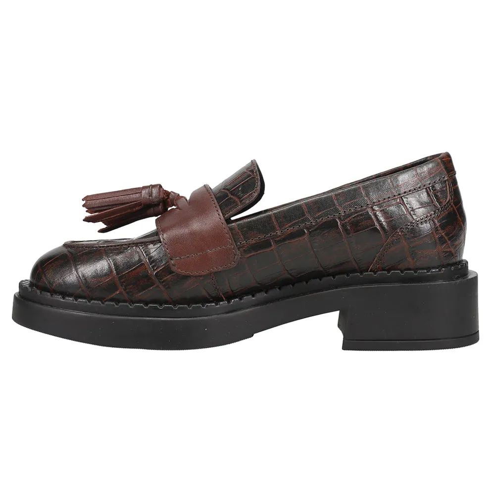 Final Call Croc Embossed Penny Loafers Loafers Gq