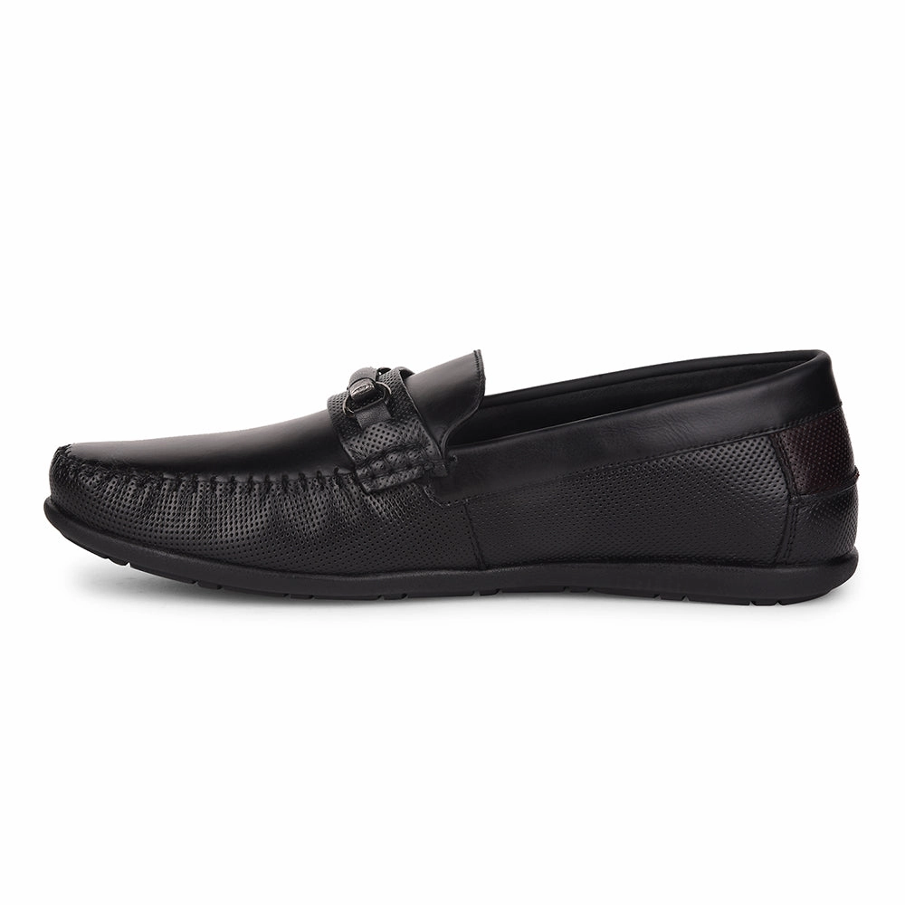 Healers Black Casual Loafers For Men OSL-31 By Liberty Straight Leg Jeans With Loafers