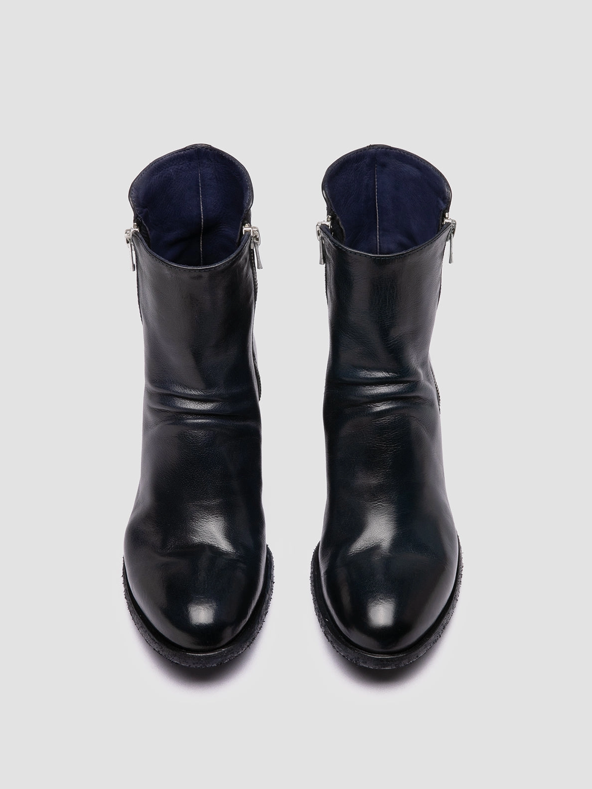 DENNER 103 - Navy Leather Ankle Boots Rocks Boots