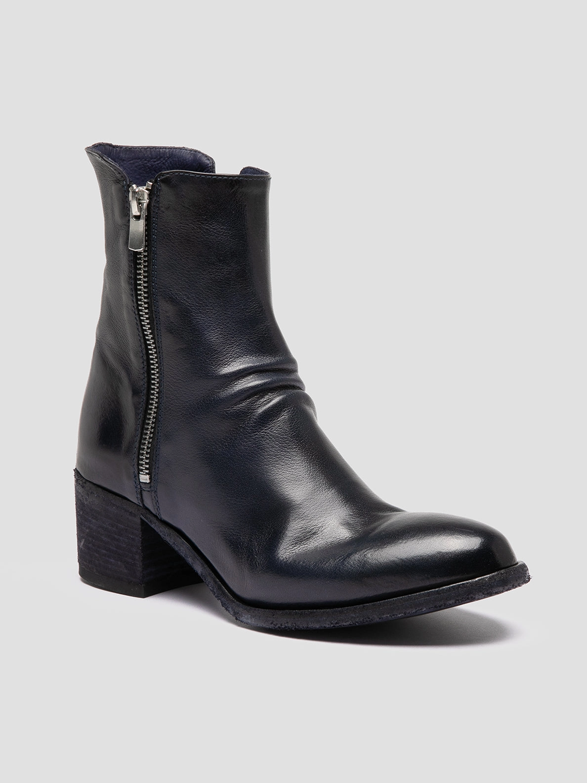 Lightweight Safety Toe Boots DENNER 103 - Navy Leather Ankle Boots