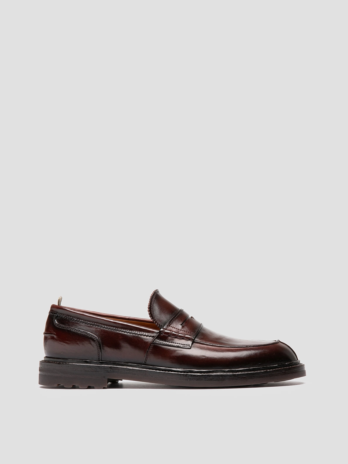 SAX FLEXI 001 - Burgundy Leather Penny Loafers Athletic Loafers