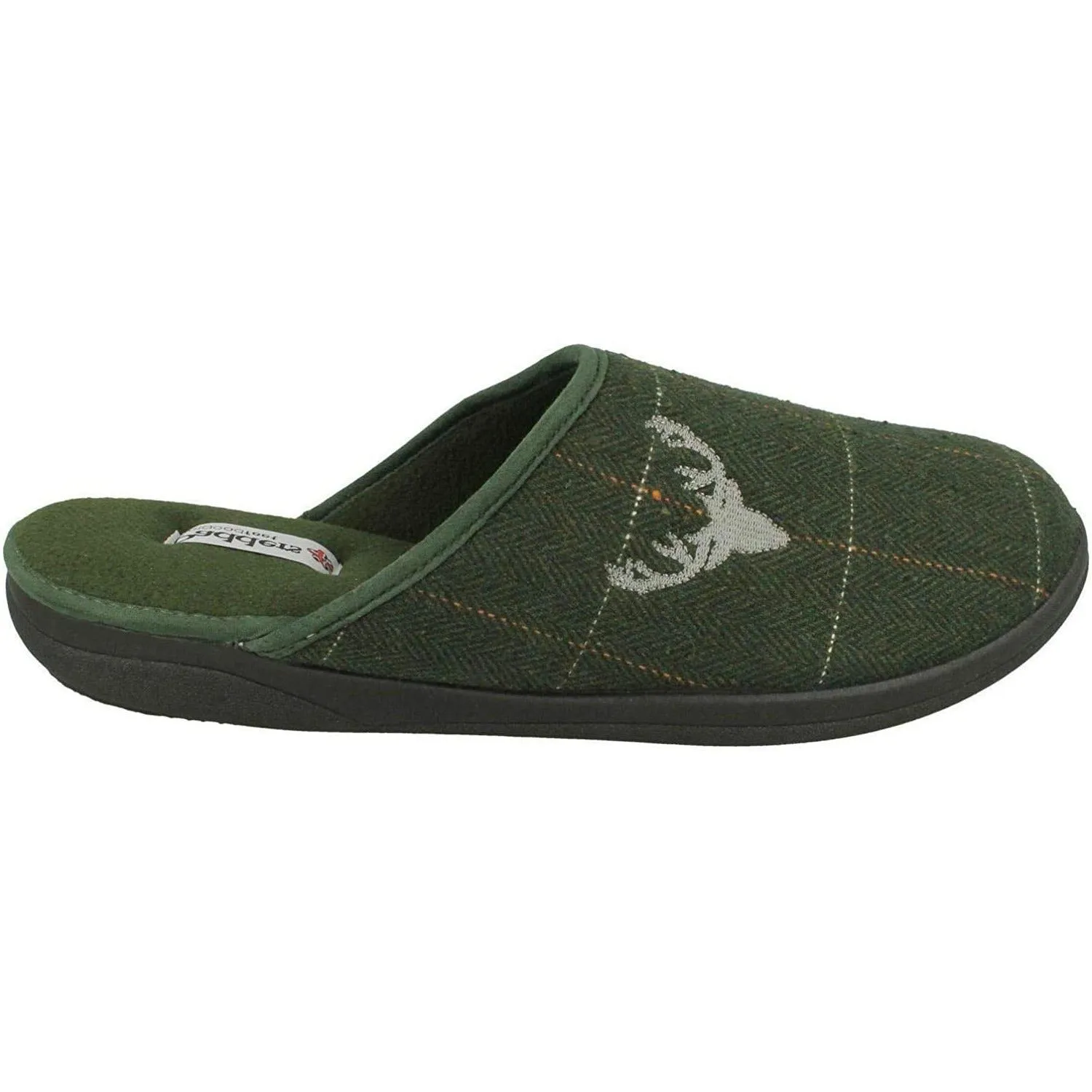 Mens Wide Fit Padders Stag Mule Slippers Comfiest Slippers