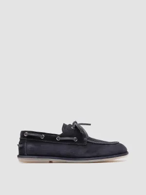 Sam Edelman Lorraine Loafers LOVE 101 - Blue Suede Boat Shoes