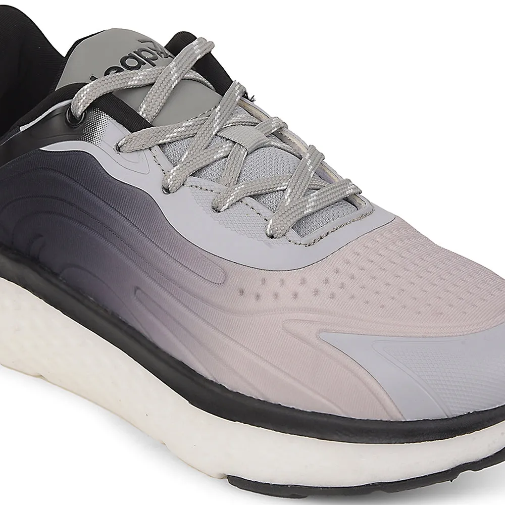 Best Shin Splint Running Shoes Leap7x Black Sports Lacing Running Shoes For Men NITRUN-10 By Liberty