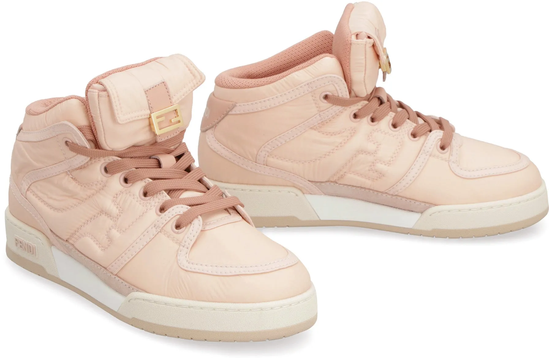 Best Sneakers For Volleyball FENDI MATCH HIGH-TOP SNEAKERS
