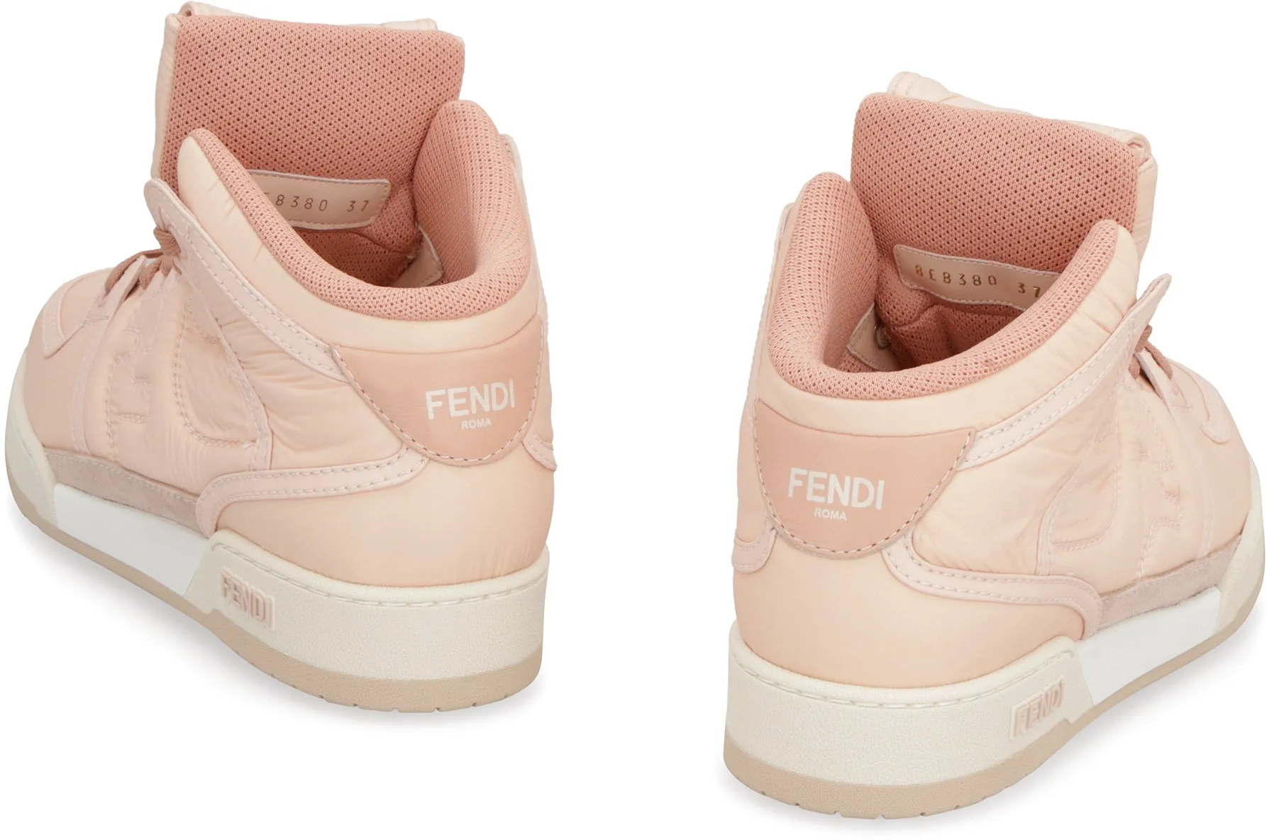 Car Racing Sneakers FENDI MATCH HIGH-TOP SNEAKERS