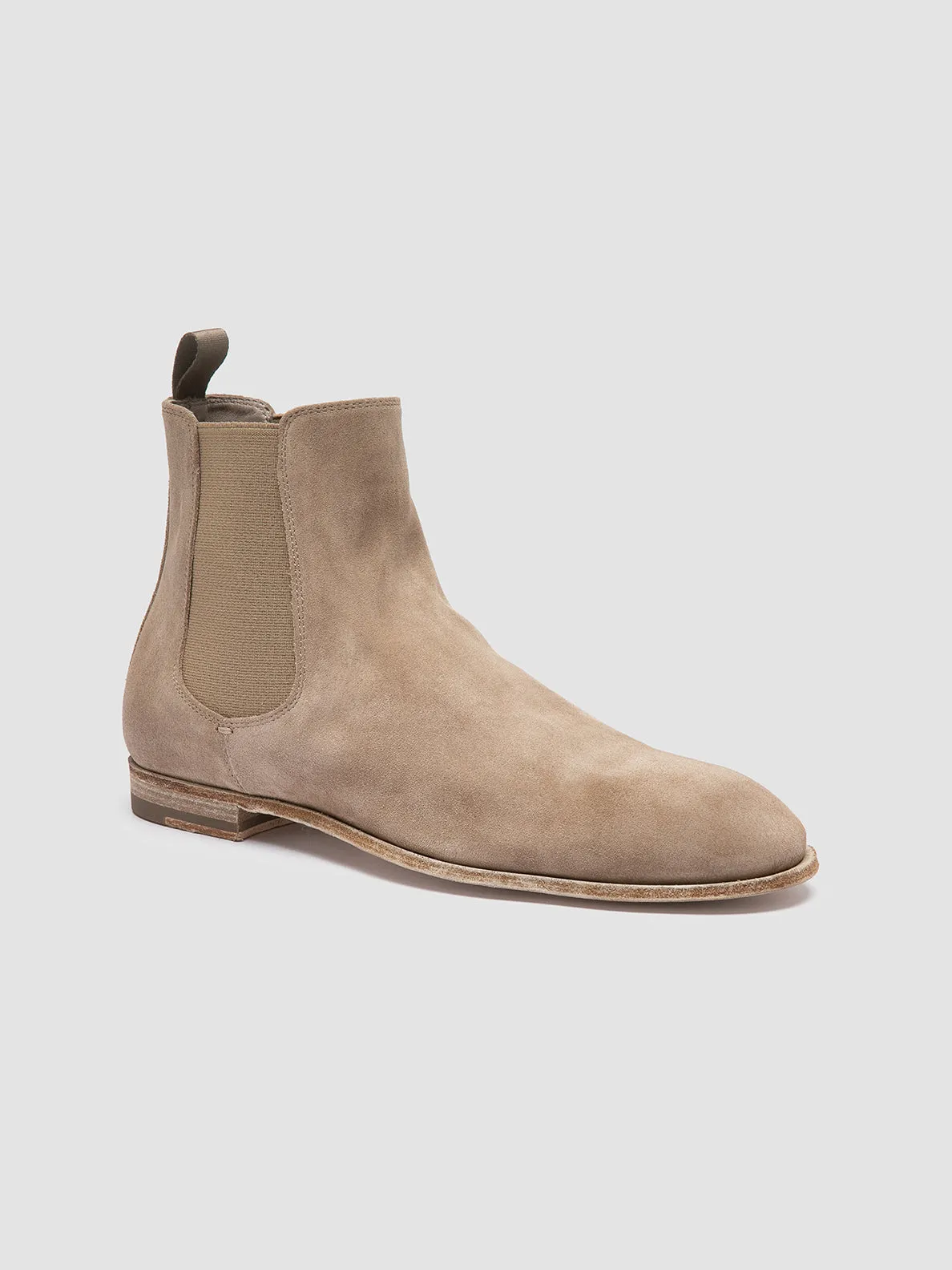 SOLITUDE 004 - Beige Suede Chelsea Boots Laceless Boots