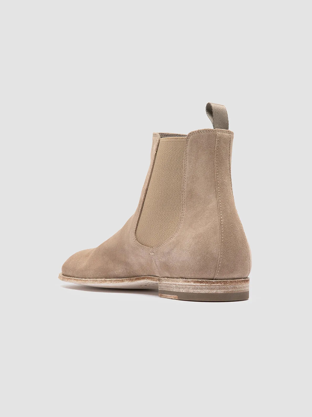 Boots For Short SOLITUDE 004 - Beige Suede Chelsea Boots