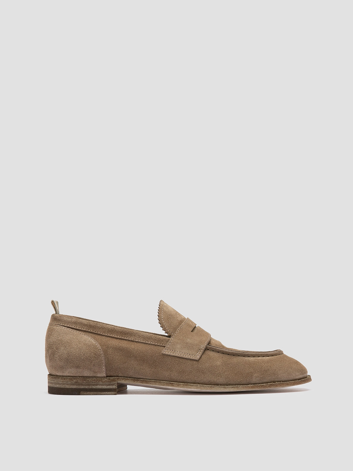 SOLITUDE 001 - Taupe Suede Penny Loafers Jewelled Loafers