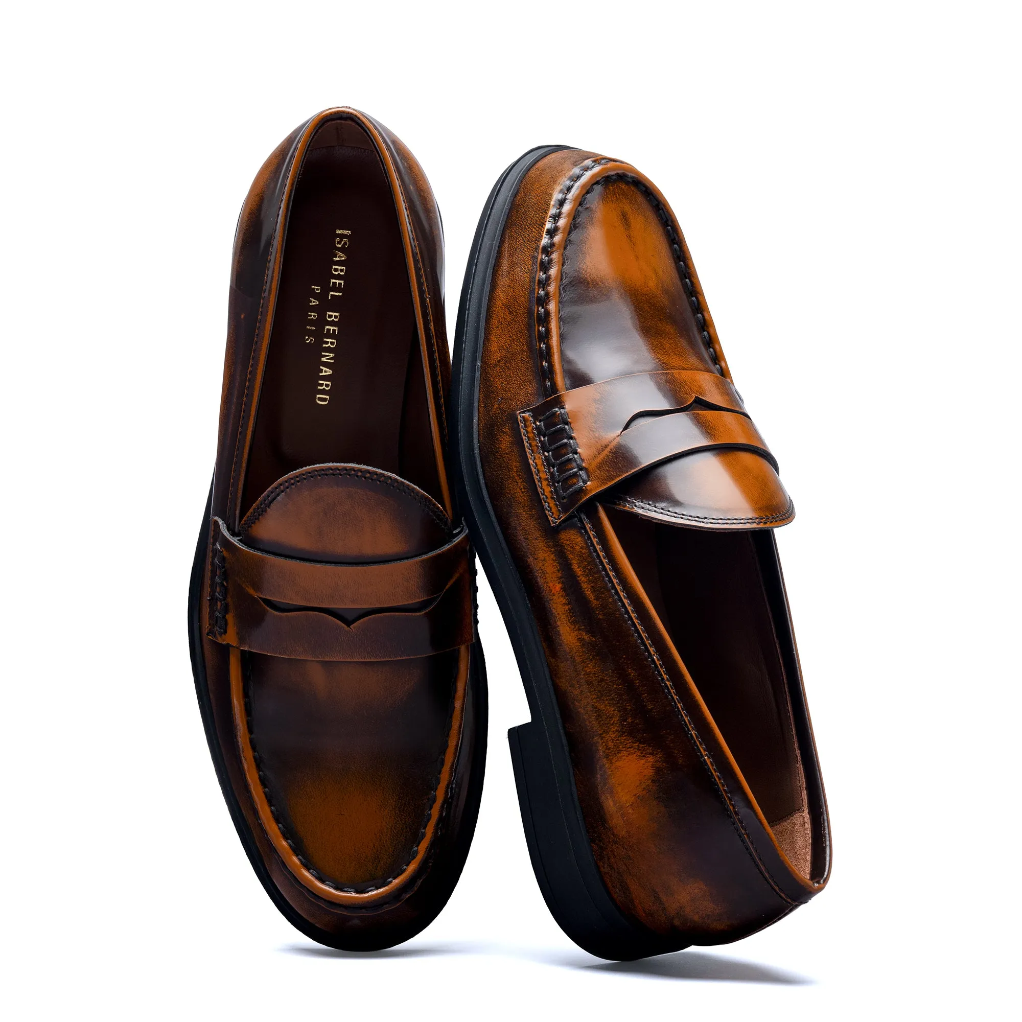 Vendme Blandine cognac spazzolato leather loafers Penny Loafers With Tassels