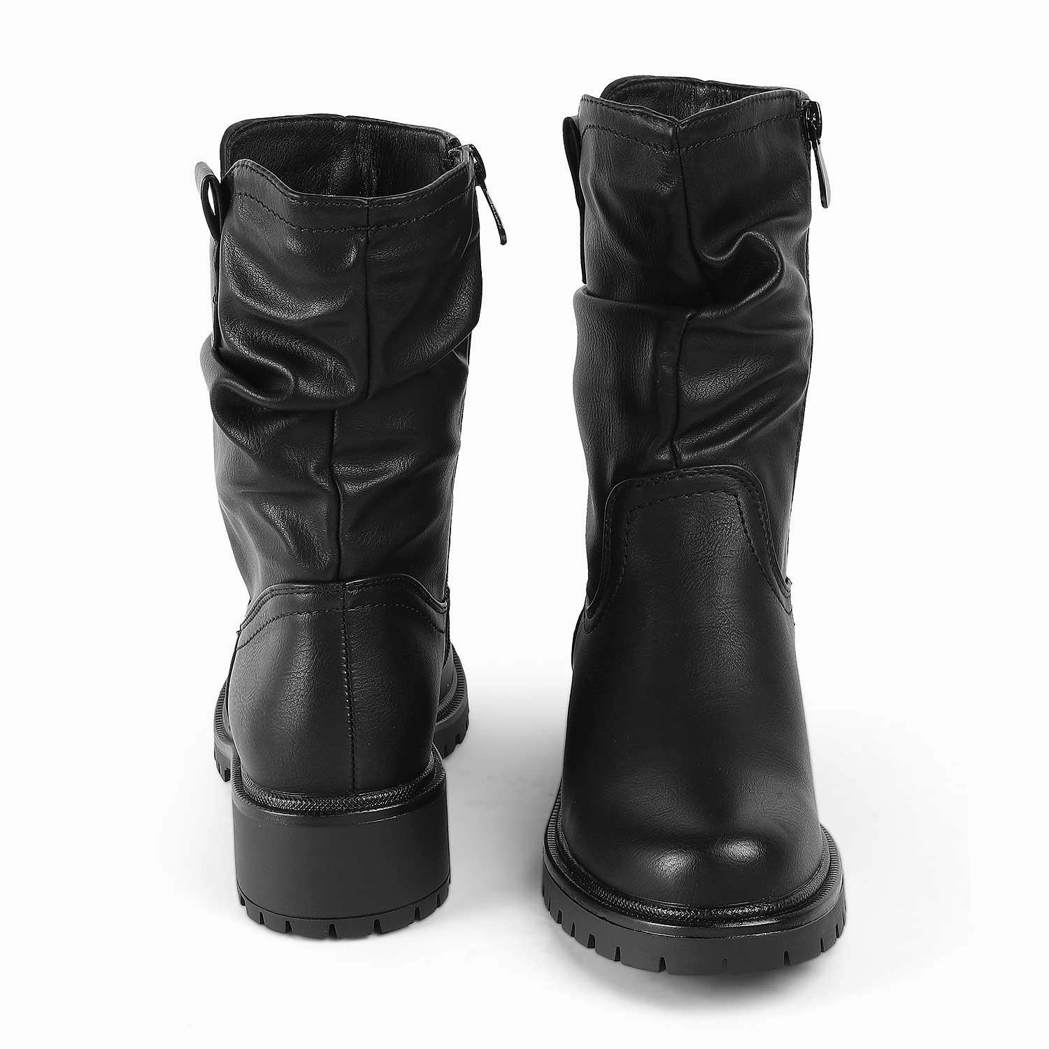 Tresmode Saintmor Black Women's Ankle-length Boots Boots For Kids