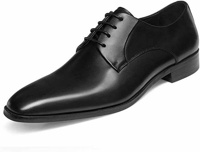 Jason Cap Toe Lace Up Oxfords Men's Handmade Leather Modern Classic Lace up Leather Lined Perforated Dress Oxfords Shoes