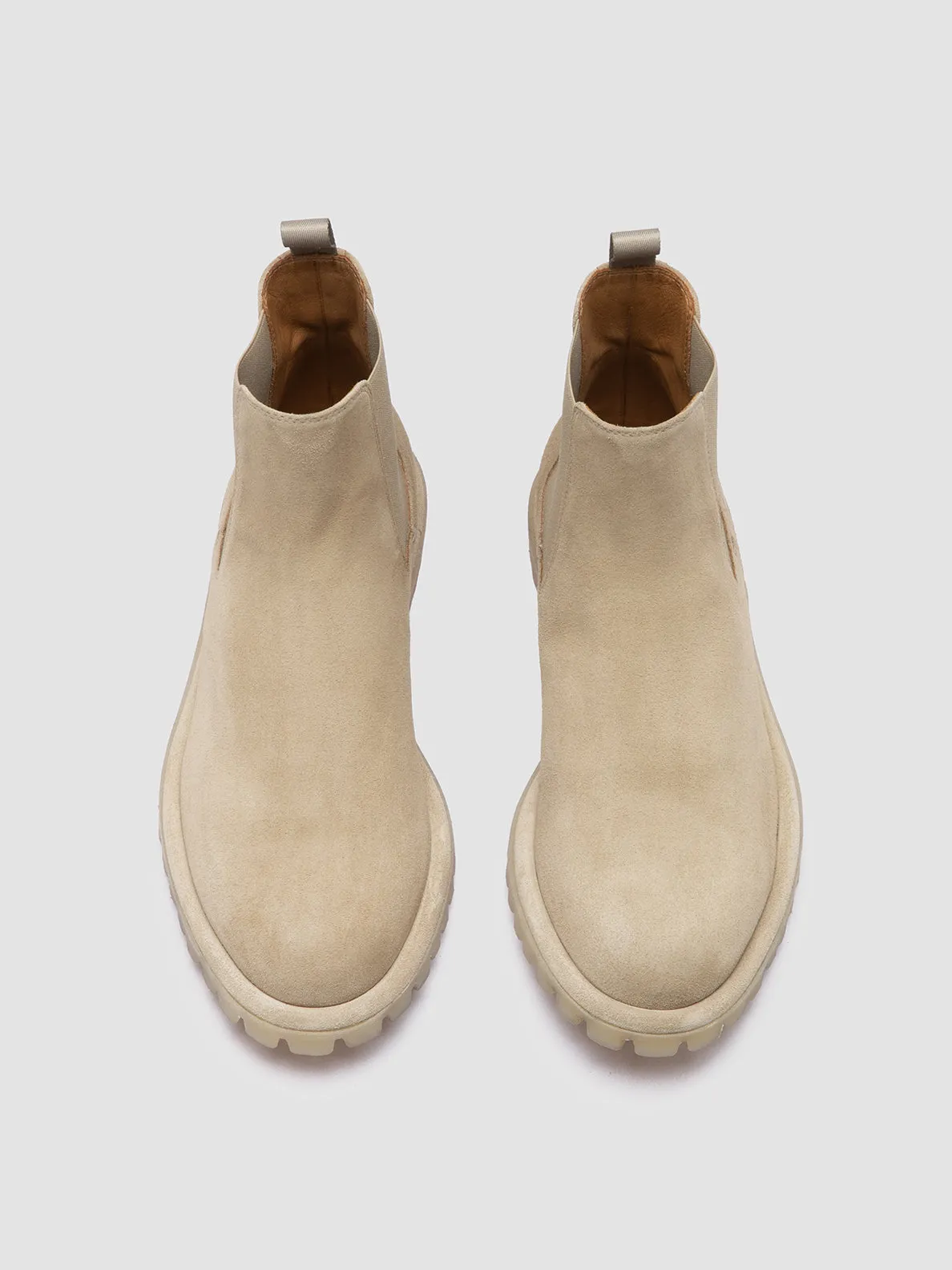 SPECTACULAR 014 - Beige Suede Chelsea Boots Safety Toe Rain Boots