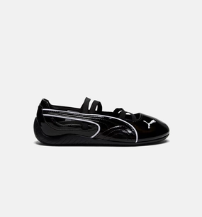 Puma Future Play Turf Training Soccer Shoe Speedcat Ballet Glossy Womens Lifestyle Shoe - Black Glossy