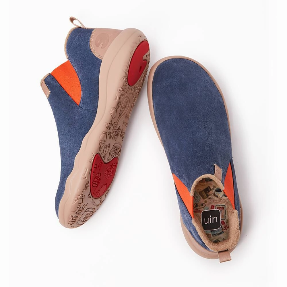 Granada Deep Blue Cow Suede Boots Men Swiss Army Surplus Boots