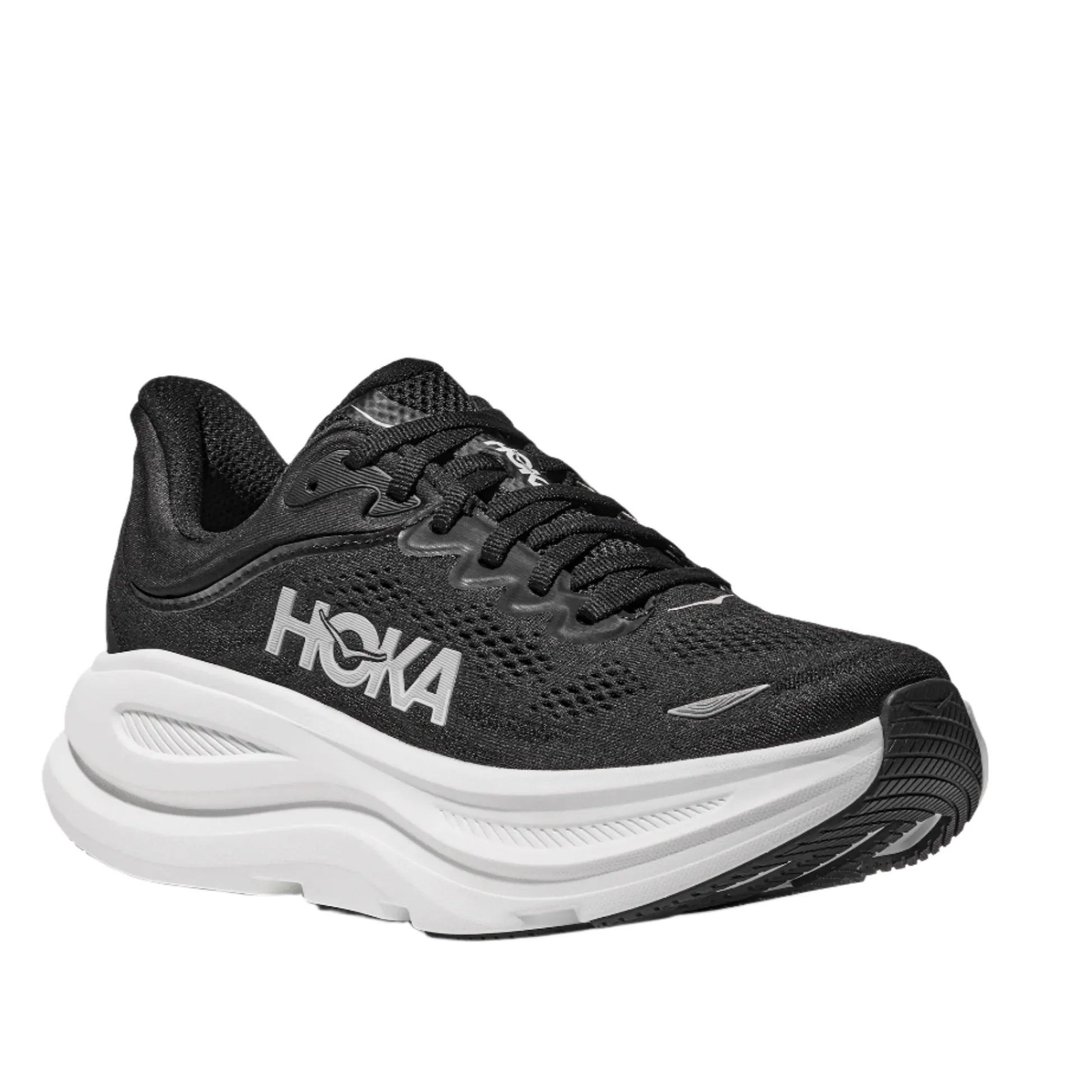 HOKA Men's Bondi 9 Ultra Cushioned Running Shoe - Black/White Chinese