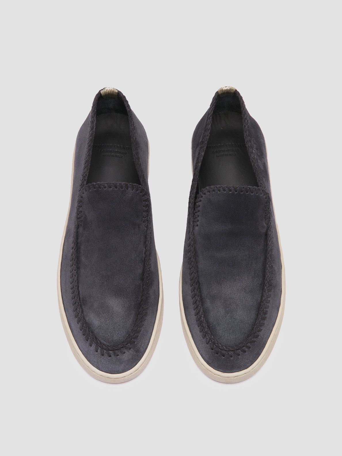 HERBIE 011 - Navy Suede Penny Loafers Carmina Loafers