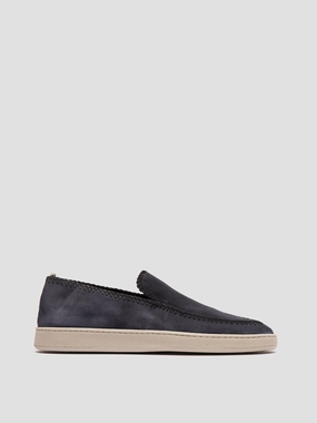 HERBIE 011 - Navy Suede Penny Loafers Capri Loafers