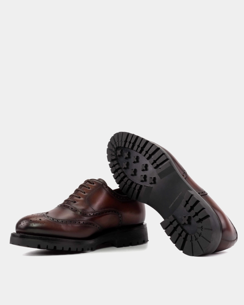 Socks For Oxford Shoes Outlet - Brown Full Brogue Oxford
