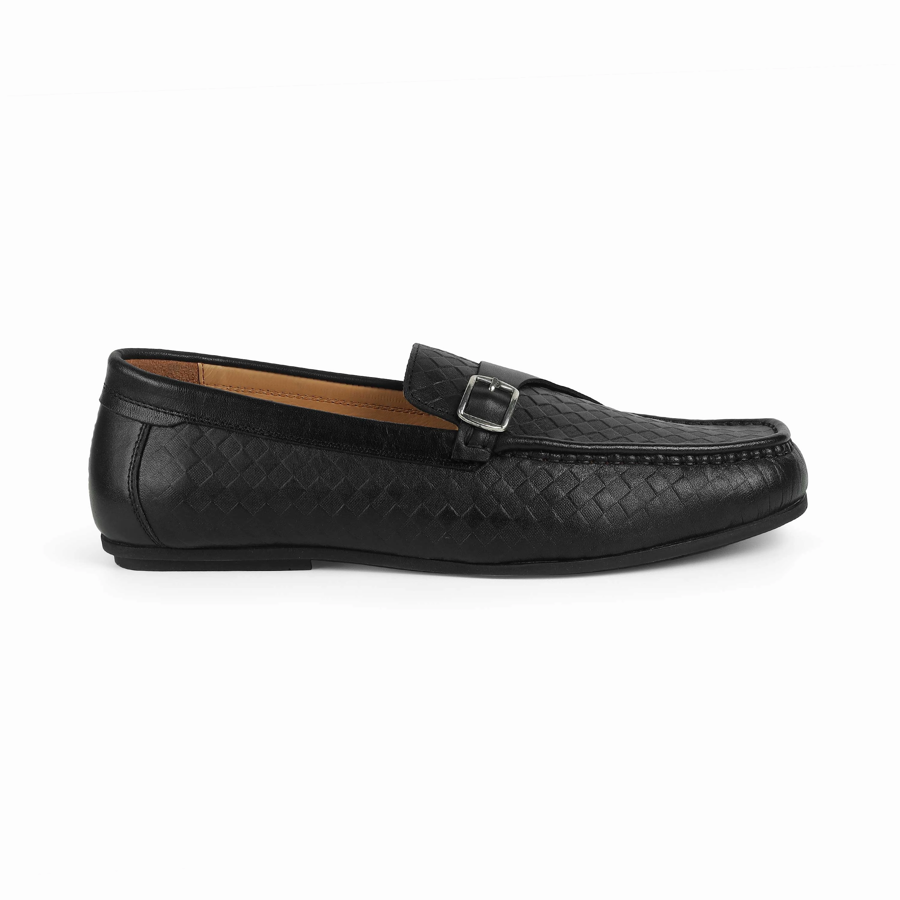 Felisha Loafers Tresmode Smat Black Men's Leather Single Monk Shoes