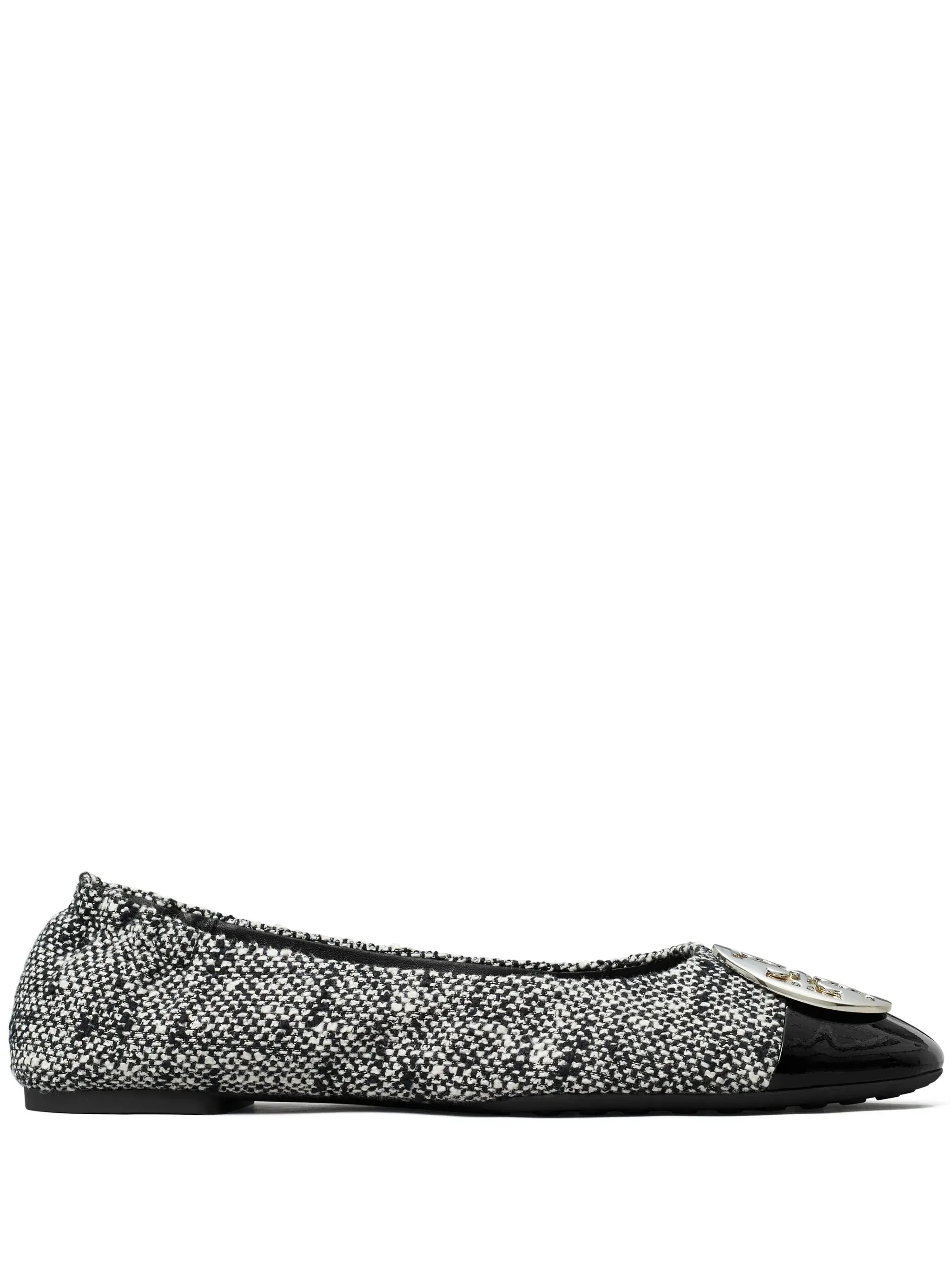 Spd Shoes On Flat Pedals Claire cap-toe ballerina shoes