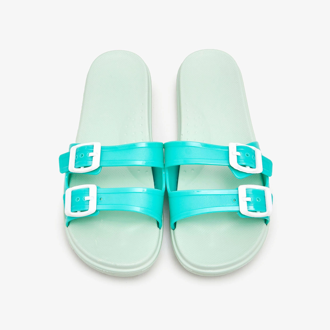 Strappy Buckled Slippers Knitted Pattern For Slippers