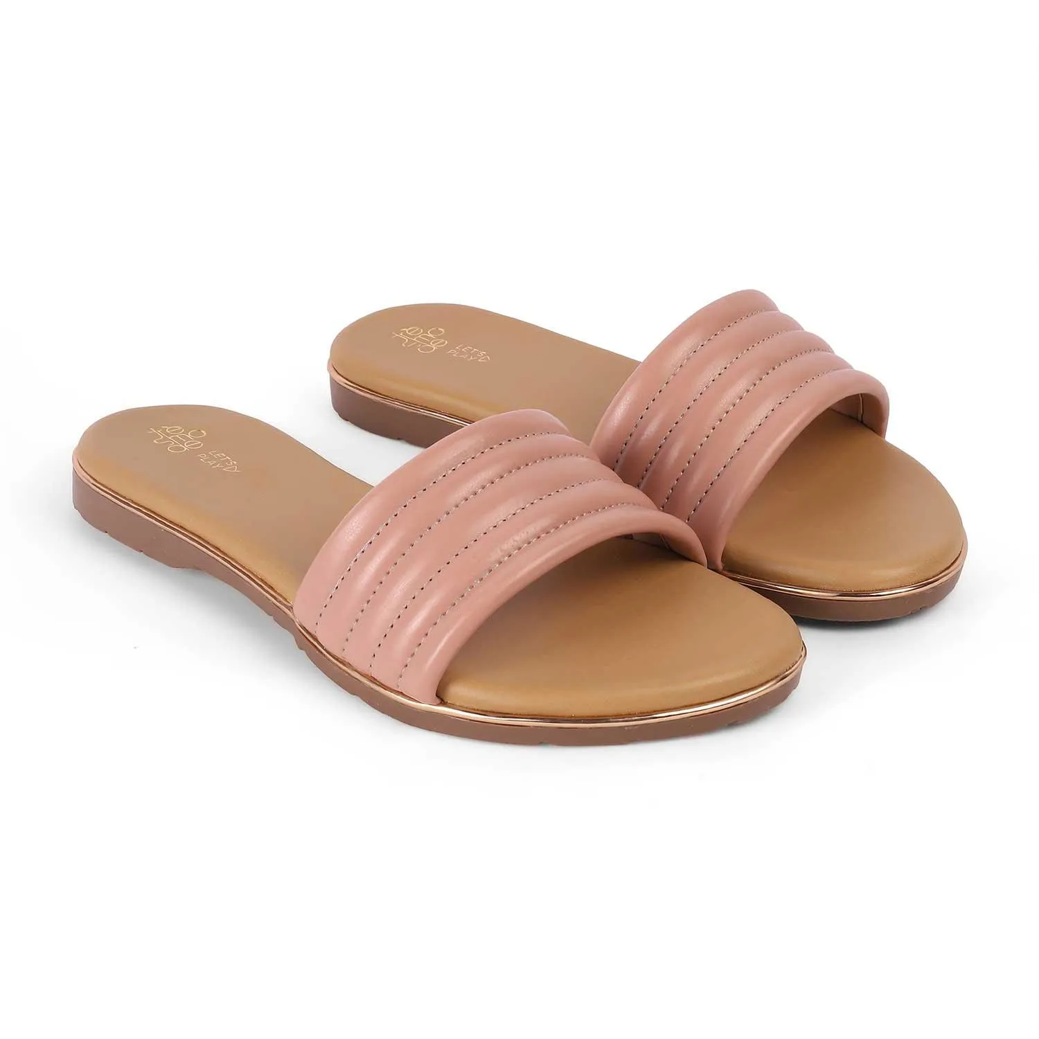 Tresmode Shar Pink Women's Casual Flats Tresmode Embroidered Flat Shoes