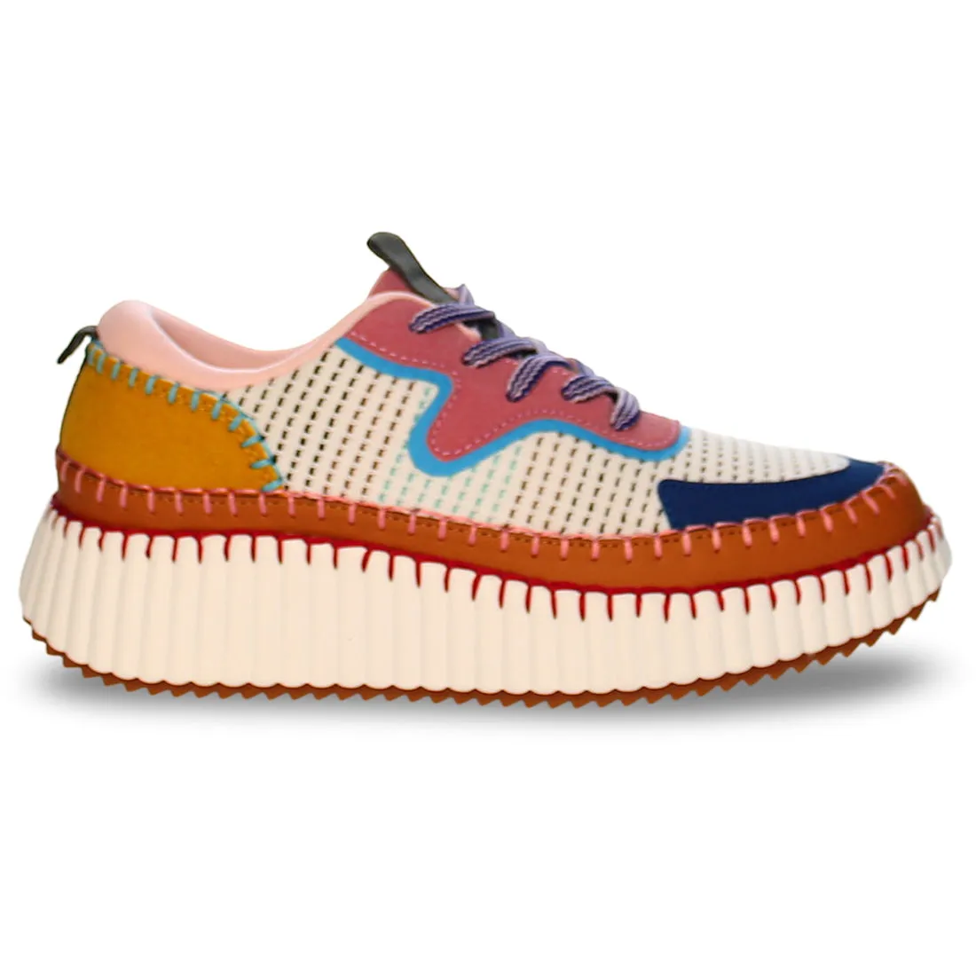 Whipstitch Pink Blue Sofft Sneakers