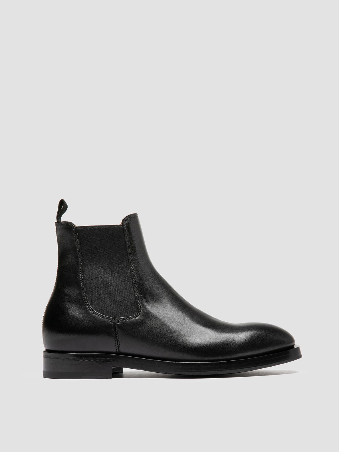 Waterproof Boots For Motorcycle ORTEGA 003 - Black Leather Chelsea Boots
