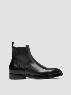 Tribal Boots ORTEGA 003 - Black Leather Chelsea Boots