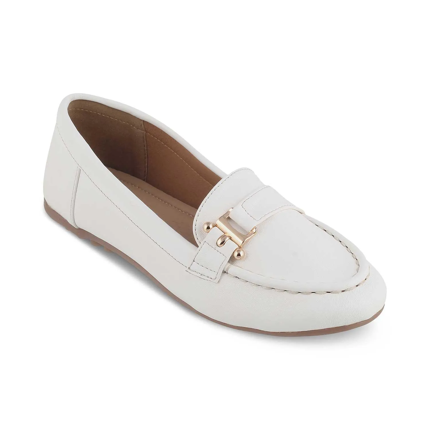 Hunter Rain Loafers Tresmode Sativa White Women's Dress Loafers