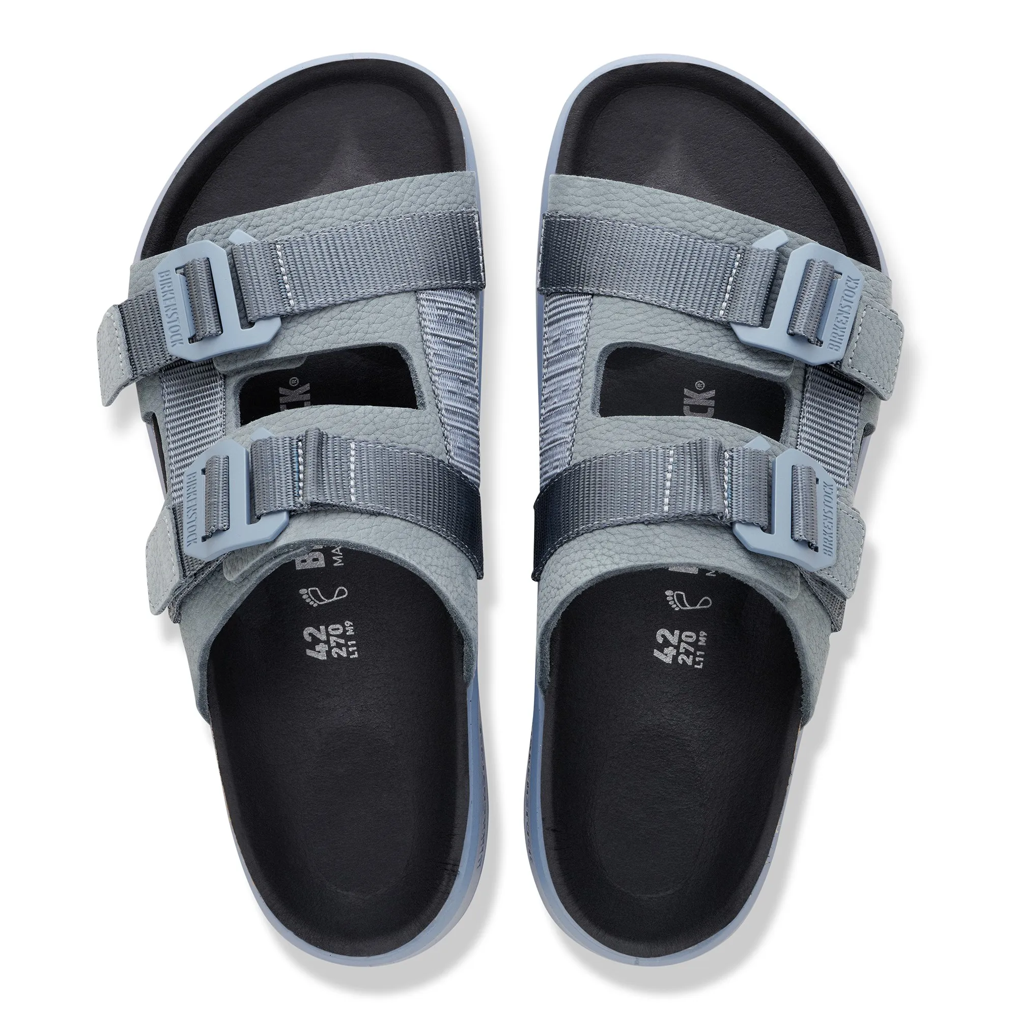 Sun Sandals Shinjuku 2 Strap Natural Leather/Textile Basalt Gray