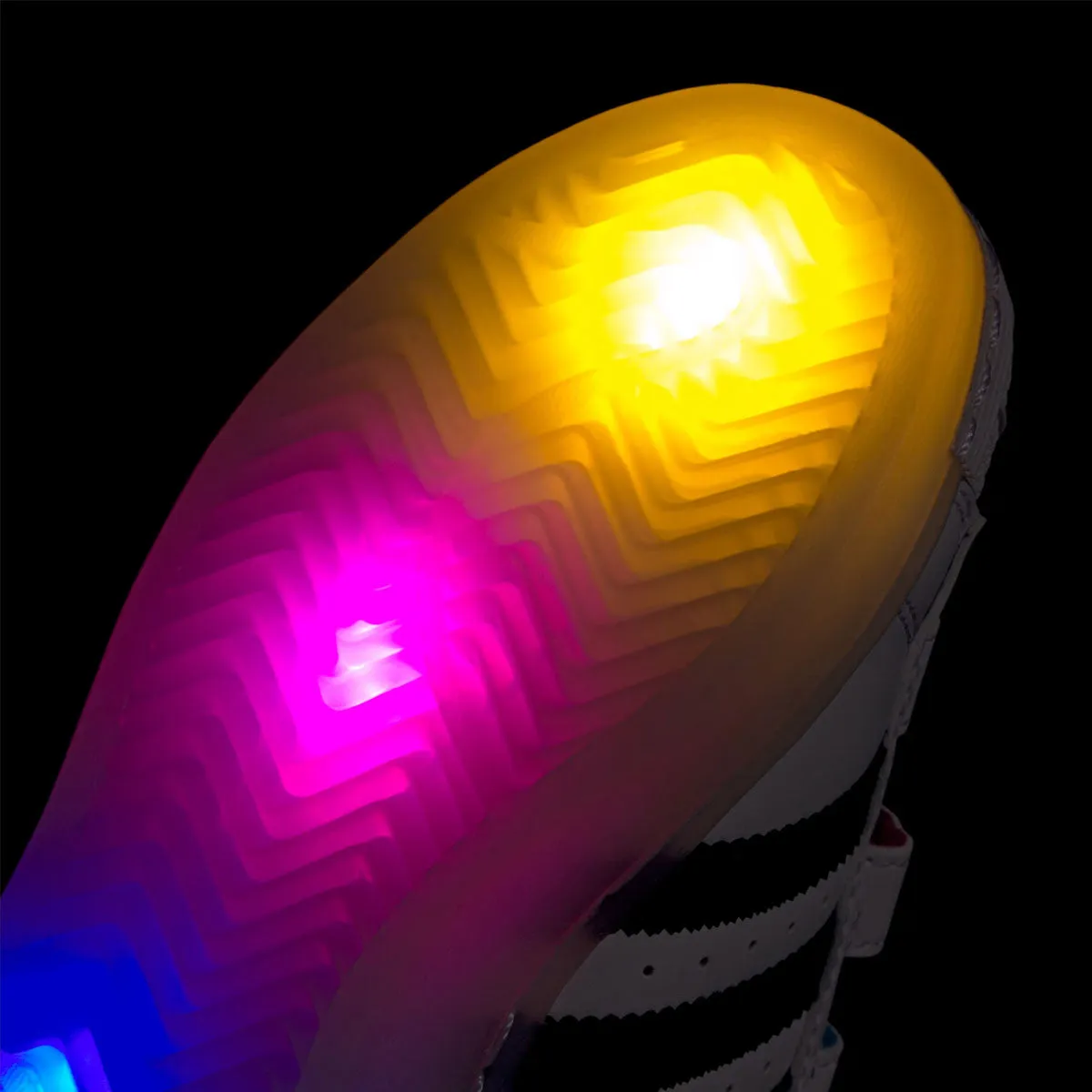 Kids Superstar 360 LED 'Cloud White Core Black' Adidas Boost Tennis Shoes