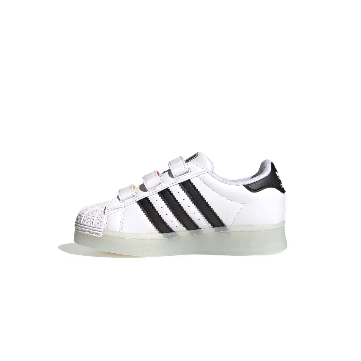 Kids Superstar 360 LED 'Cloud White Core Black' Adidas Easy On Shoes