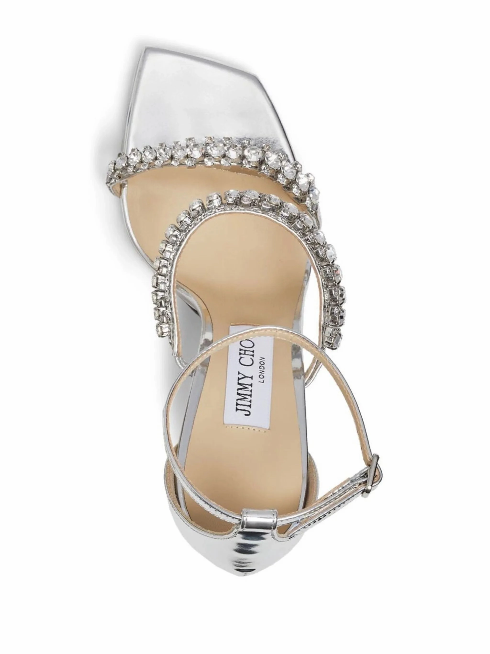 Sparkling Flat Sandals Bing metallic 105mm sandals