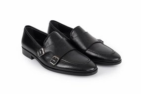 Versace Gianni Ribbon Leather Loafers Ledonia Double Monk Loafers
